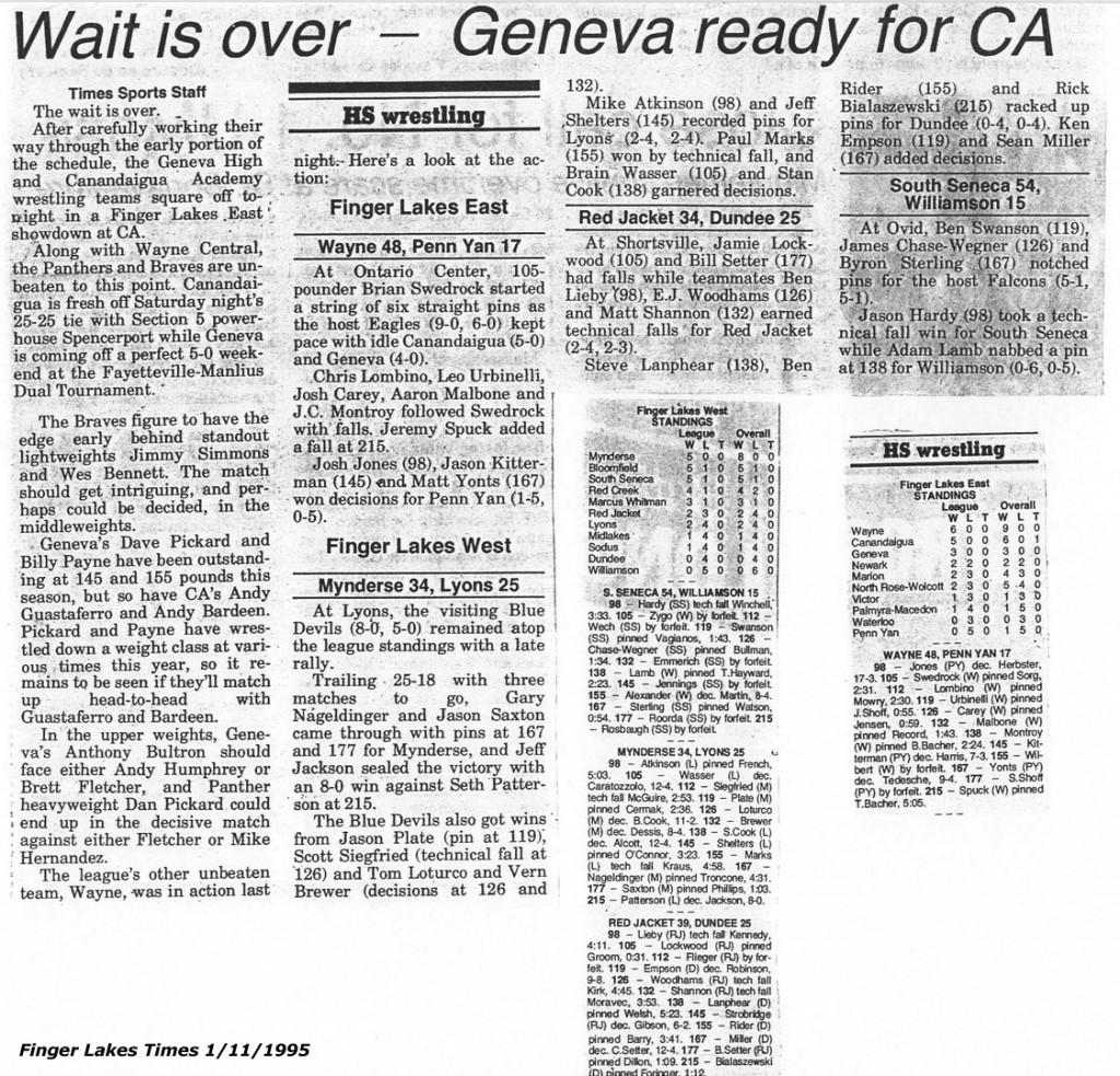 Mynderse 34, Lyons 25