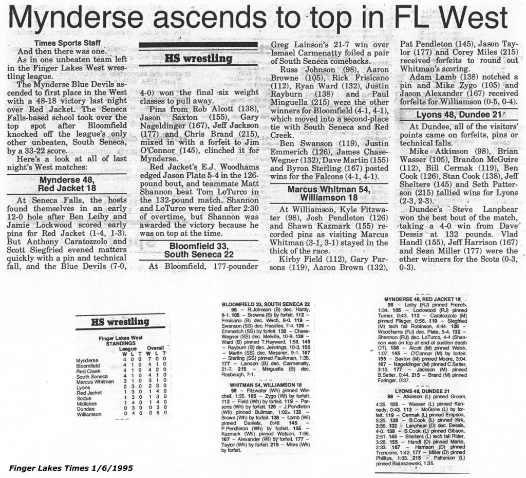 Bloomfield 33, South Seneca 22