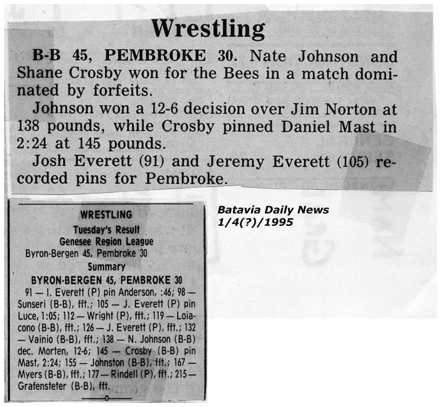 Byron-Bergen 45, Pembroke 30