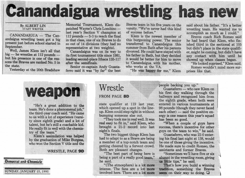 Canandaigua wrestling has new weapon
