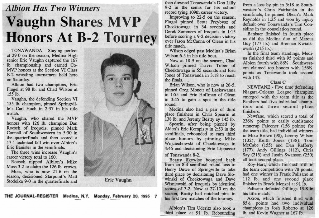 Vaughn Shares MVP Honors at B-2 Tourney