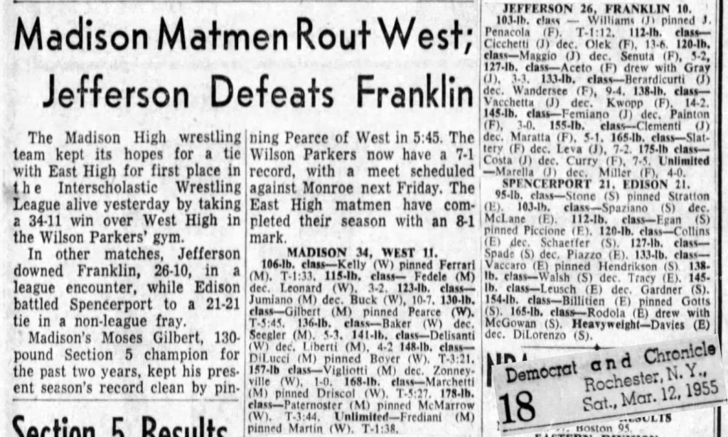 Madison Matmen Rout West