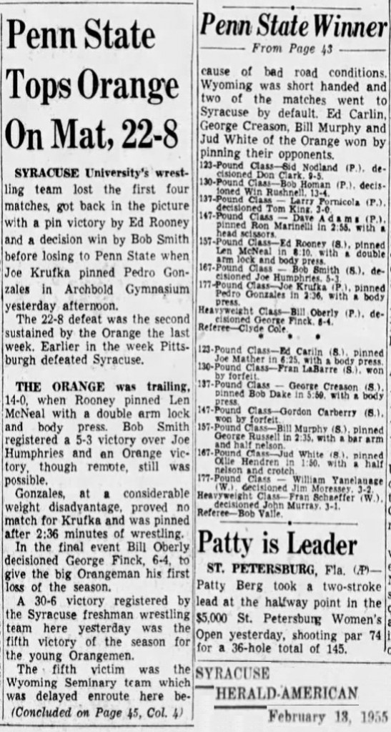 Penn State Tops Orange On Mat, 22-8