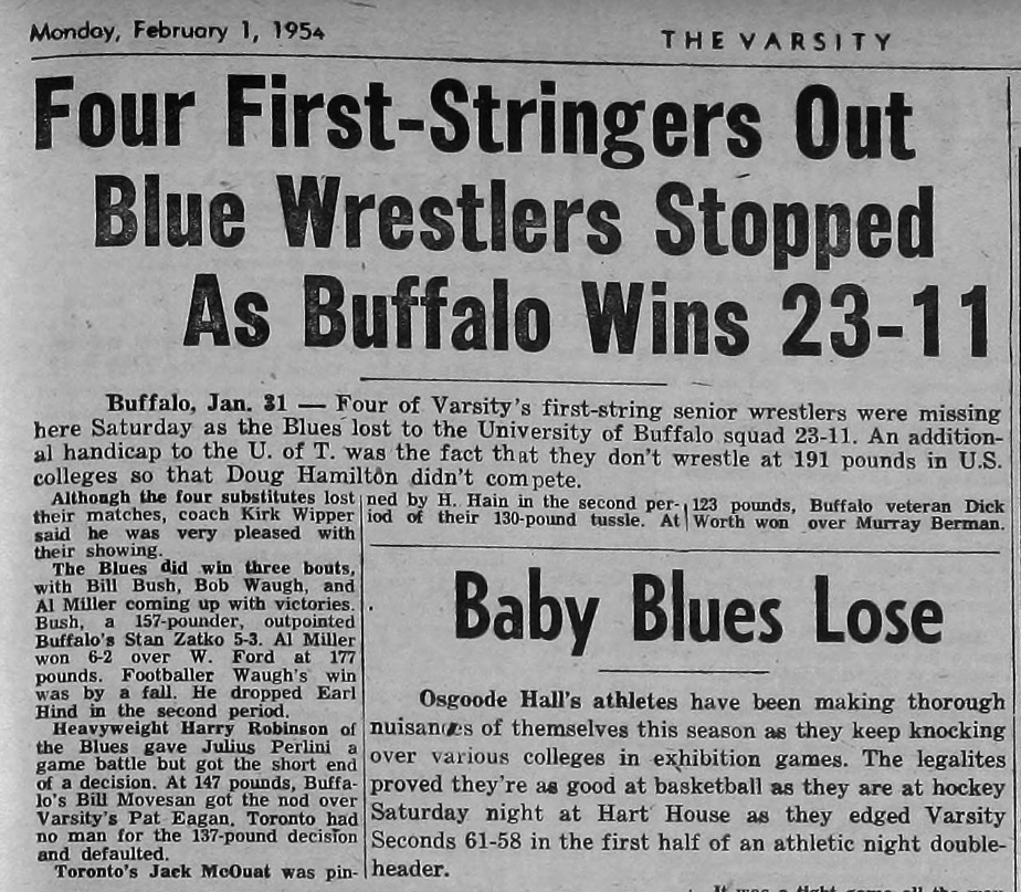 Blue Wrestlers Stopped