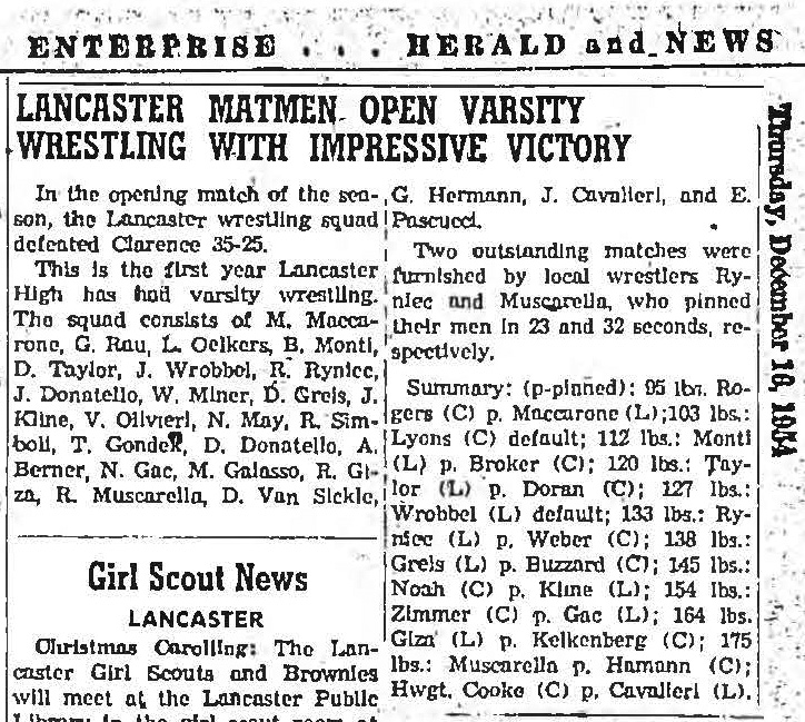 Lancaster Matmen Open Varsity Wrestling With Impressive Victory