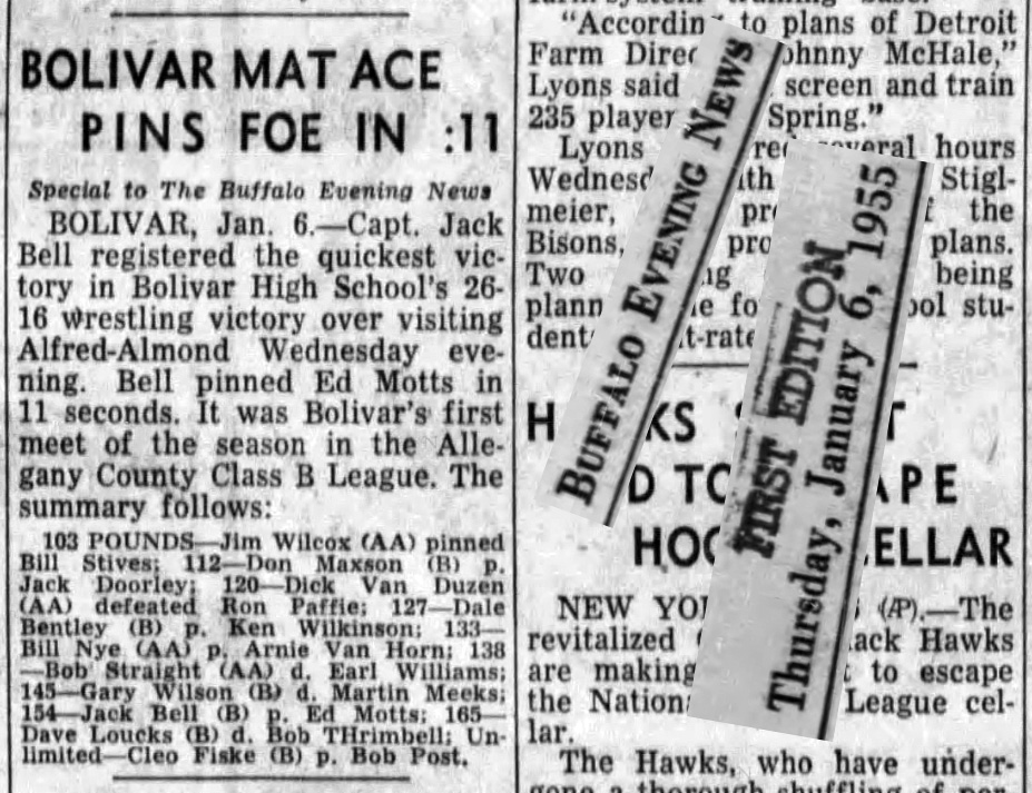 Bolivar Mat Ace Pins Foe in :11