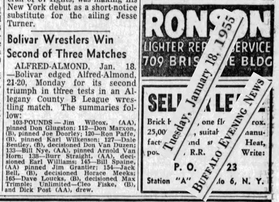 Bolivar Wrestlers Win Second of Three Matches