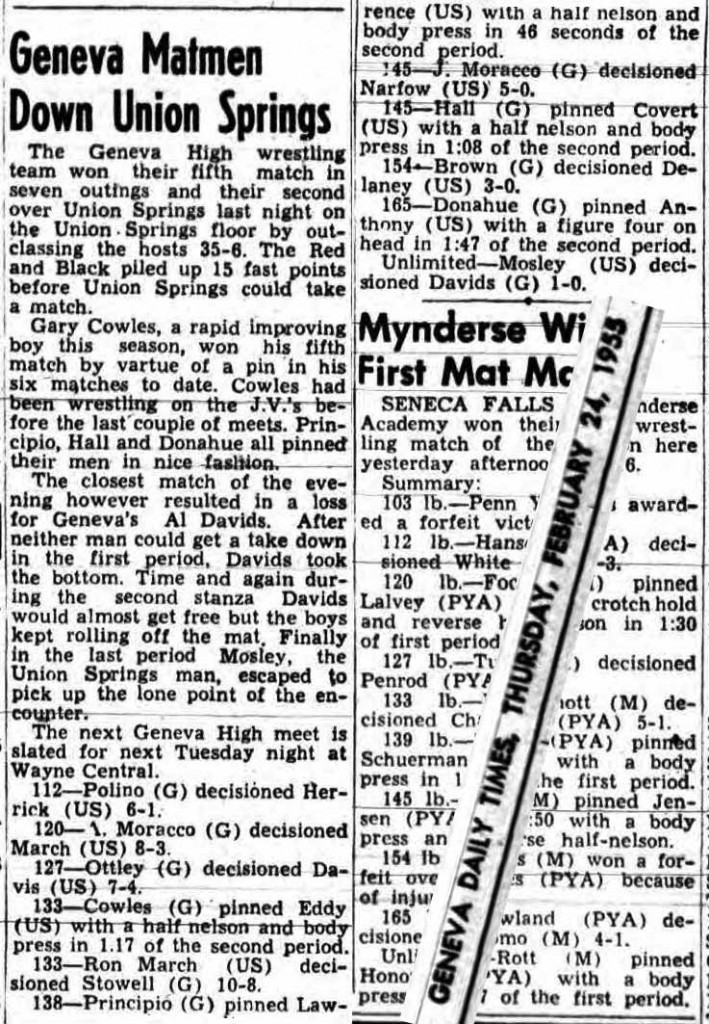 Geneva Matmen Down Union Springs