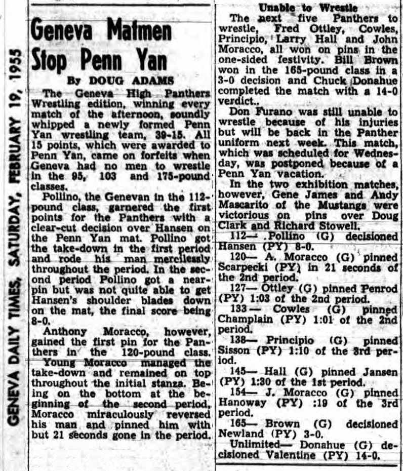 Geneva Matmen Stop Penn Yan