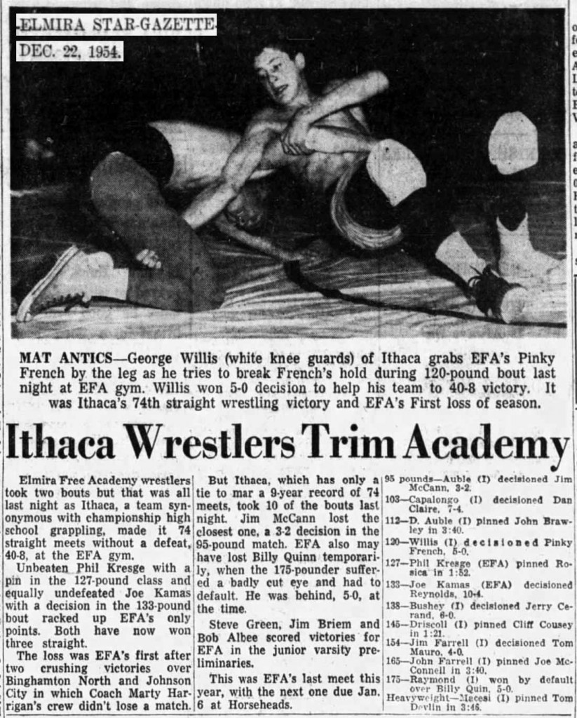 Ithaca Wrestlers Trim Academy
