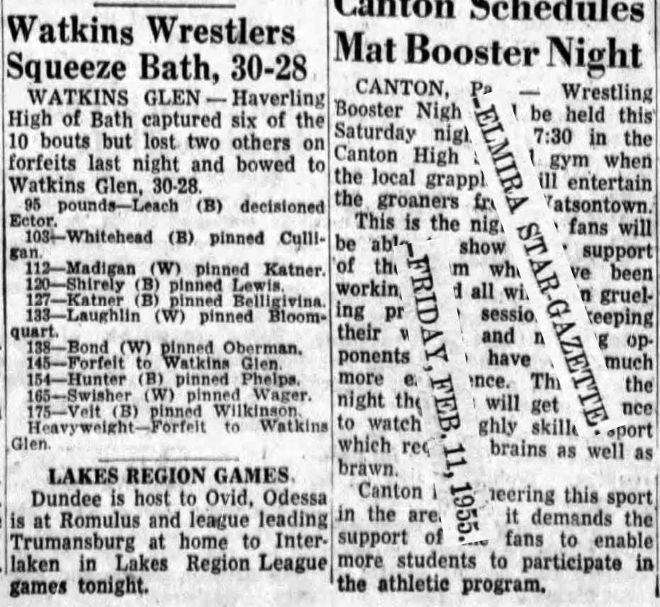 Watkins Wrestlers Squeeze Bath, 30-28