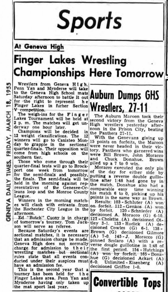 Auburn Dumps GHS Wrestlers, 27-11