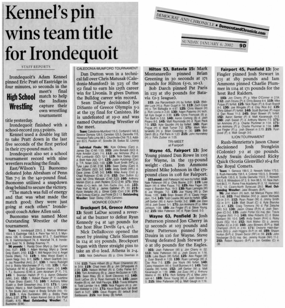 Kennel's pin wins team title for Irondequoit