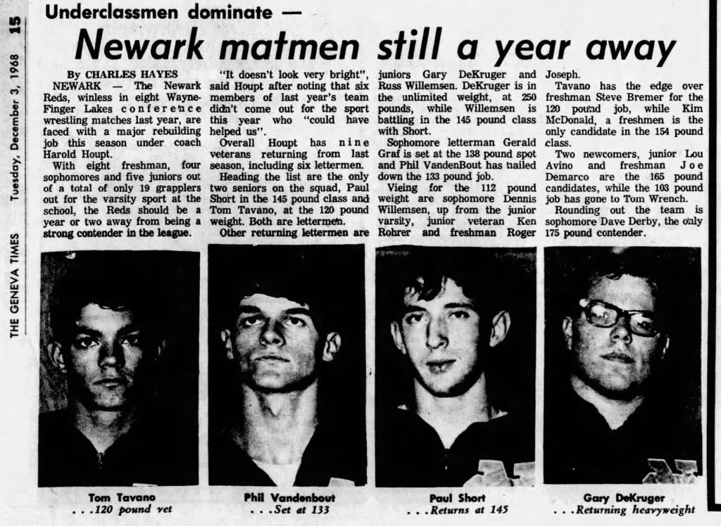 Newark matmen still a year away