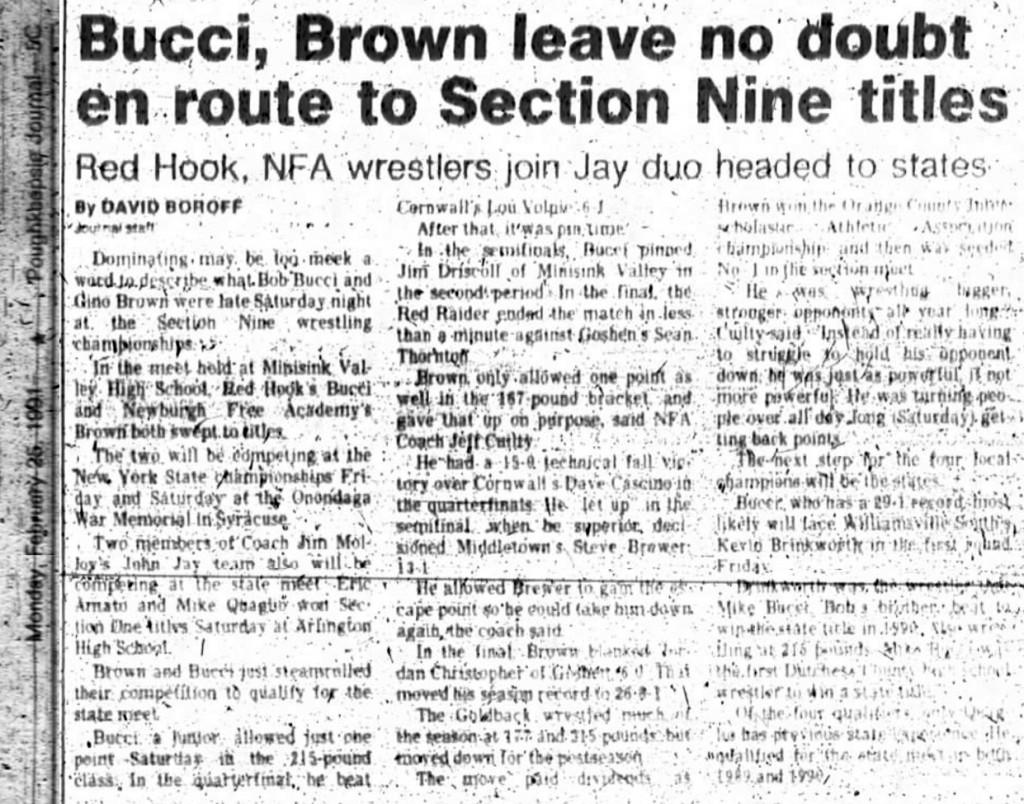 Bucci, Brown leave no doubt en route to Section Nine titles