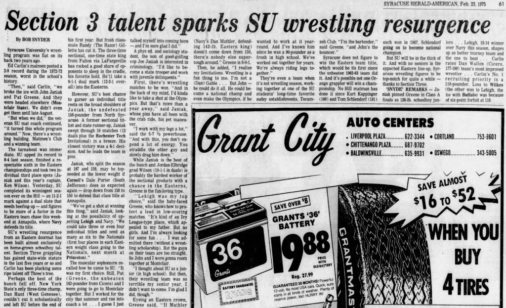 Section 3 talent sparks SU wrestling resurgence