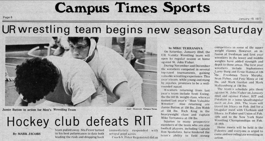 UR wrestling team begins new season Saturday