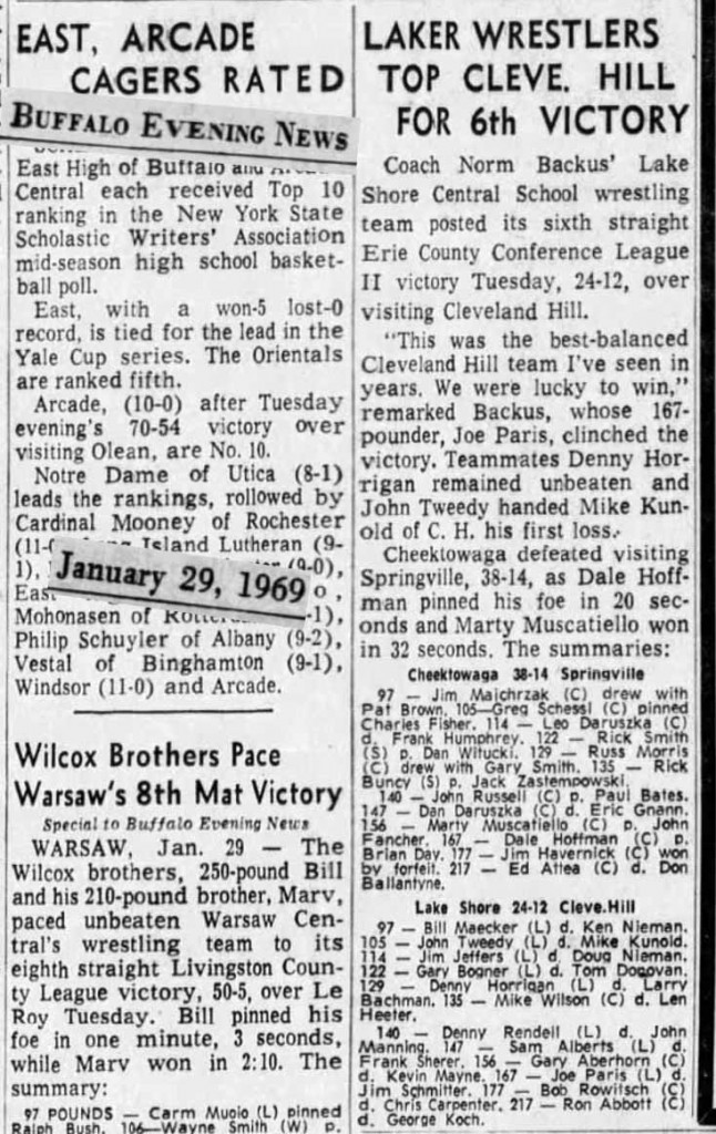 Cheektowaga 38-14 Springville