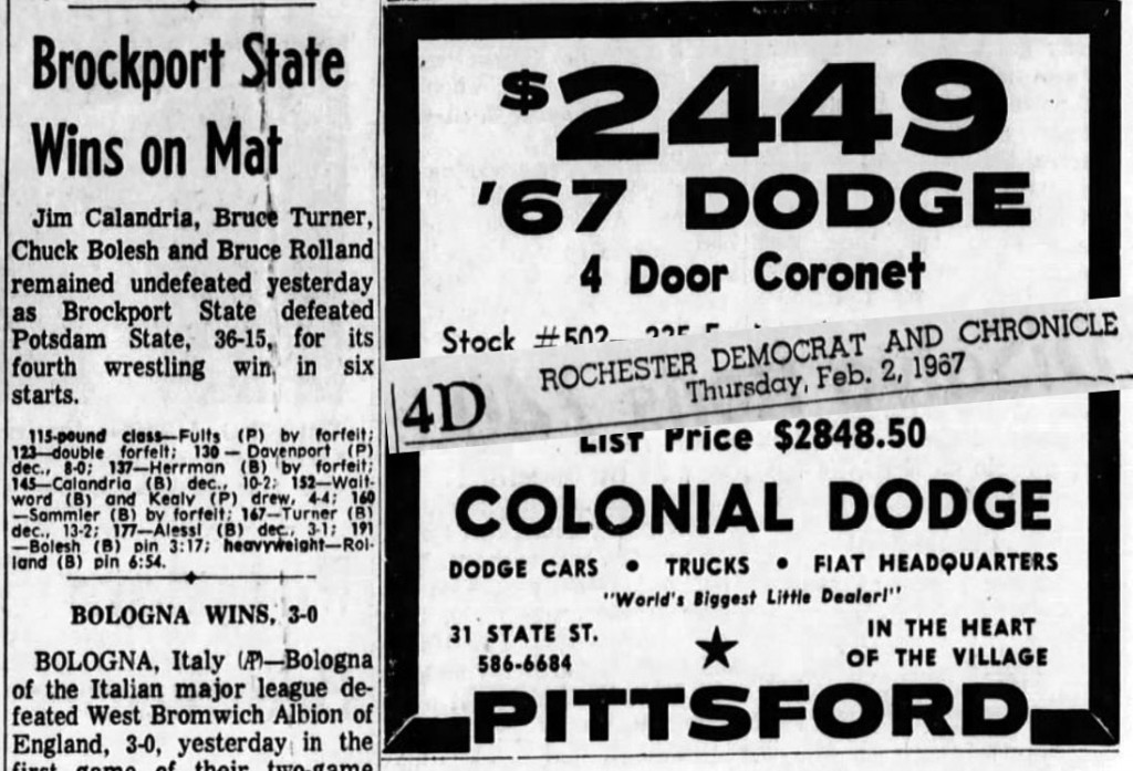 Brockport State Wins on Mat