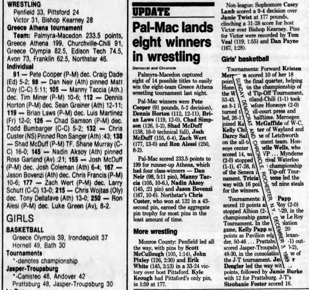 Pal-Mac lands eight winners in wrestling