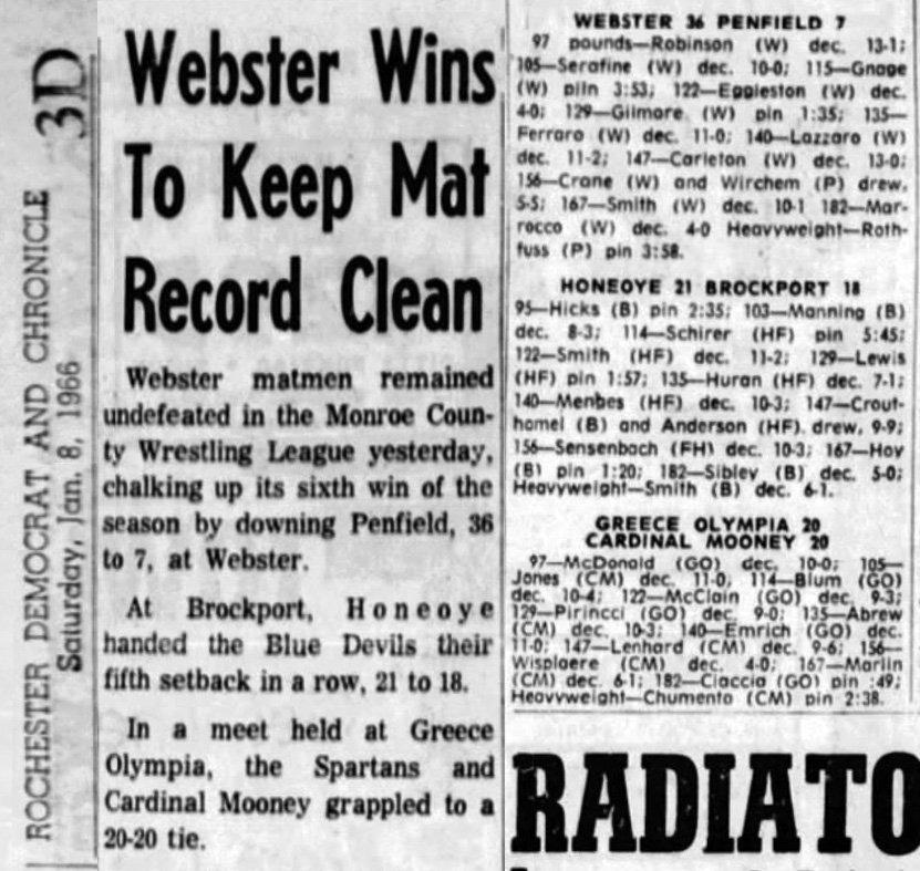 Webster Wins To Keep Mat Record Clean