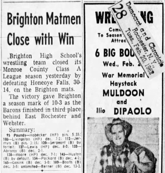 Brighton Matmen Close With Win