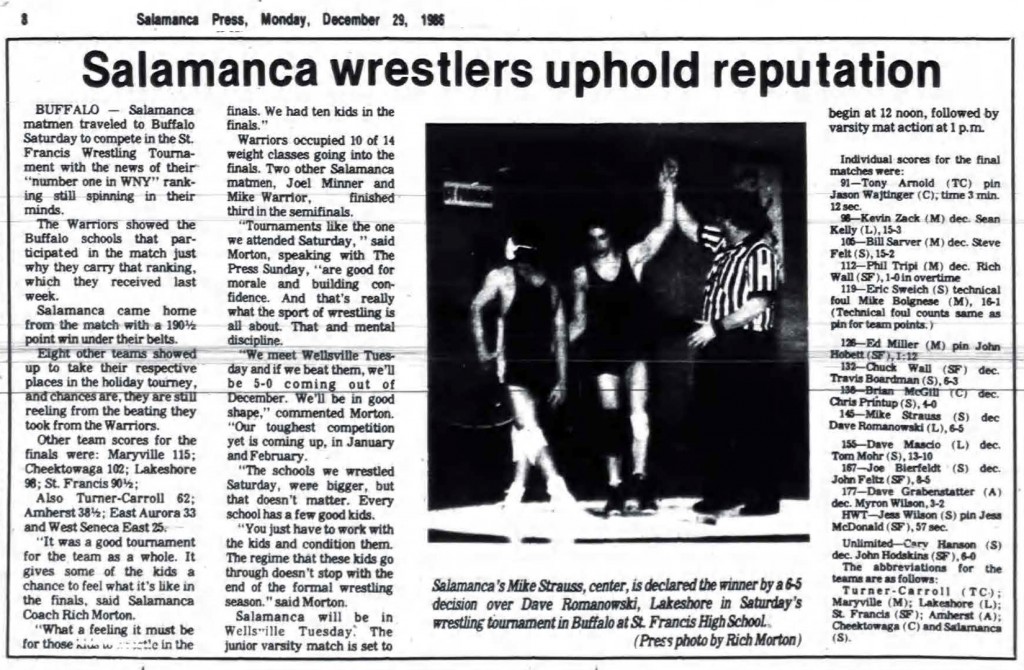 Salamanca wrestlers uphold reputation