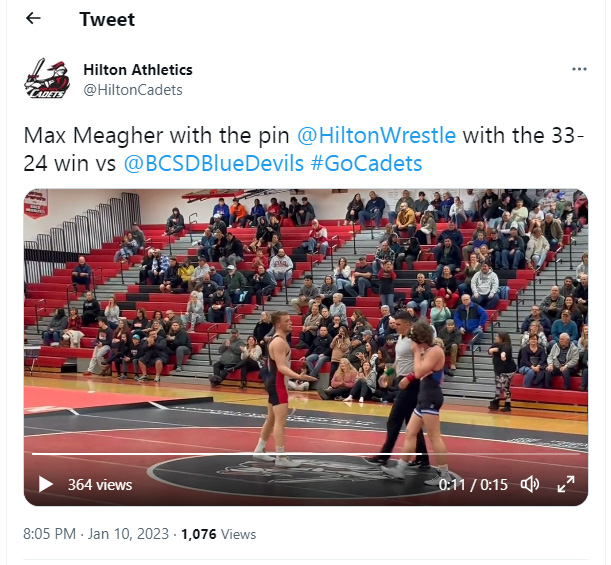 Hilton holds off Brockport