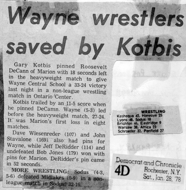Wayne wrestlers saved by Kotbis