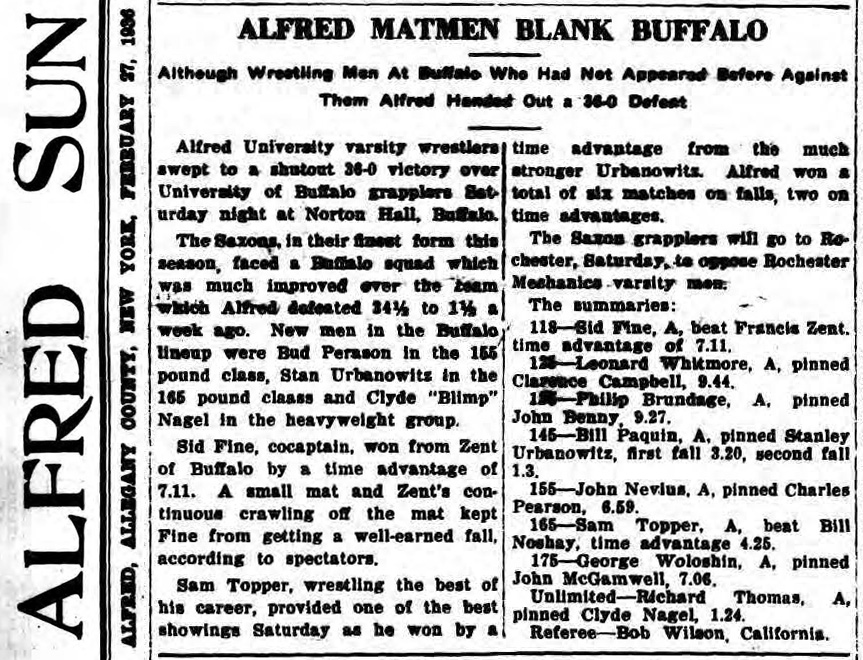 Alfred Matmen Blank Buffalo