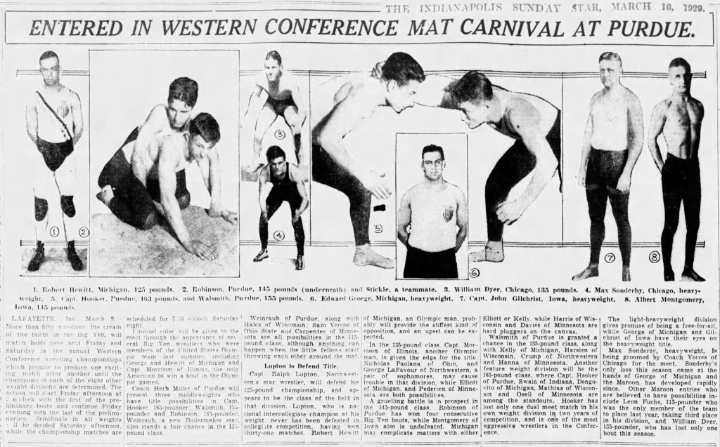 Entered in Western Conference Mat Carnival at Purdue