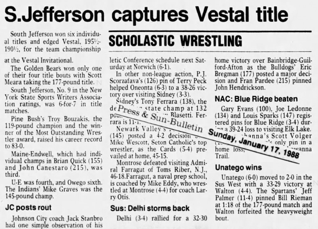 S. Jefferson captures Vestal title