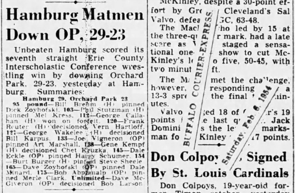 Hamburg Matmen Down OP, 29-23