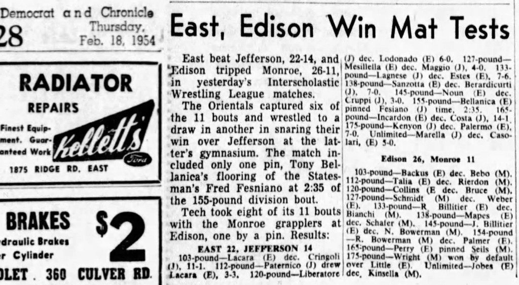 East, Edison Win Mat Tests