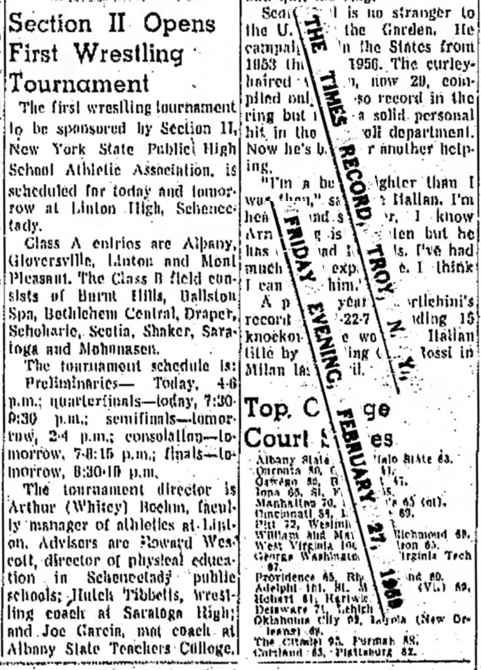 Section II Opens First Wrestling Tournament