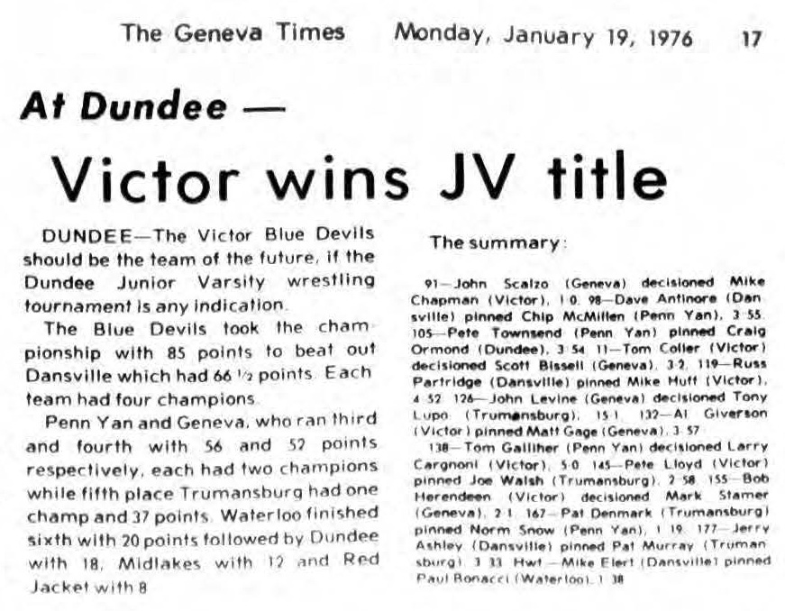 Victor wins JV title at Dundee