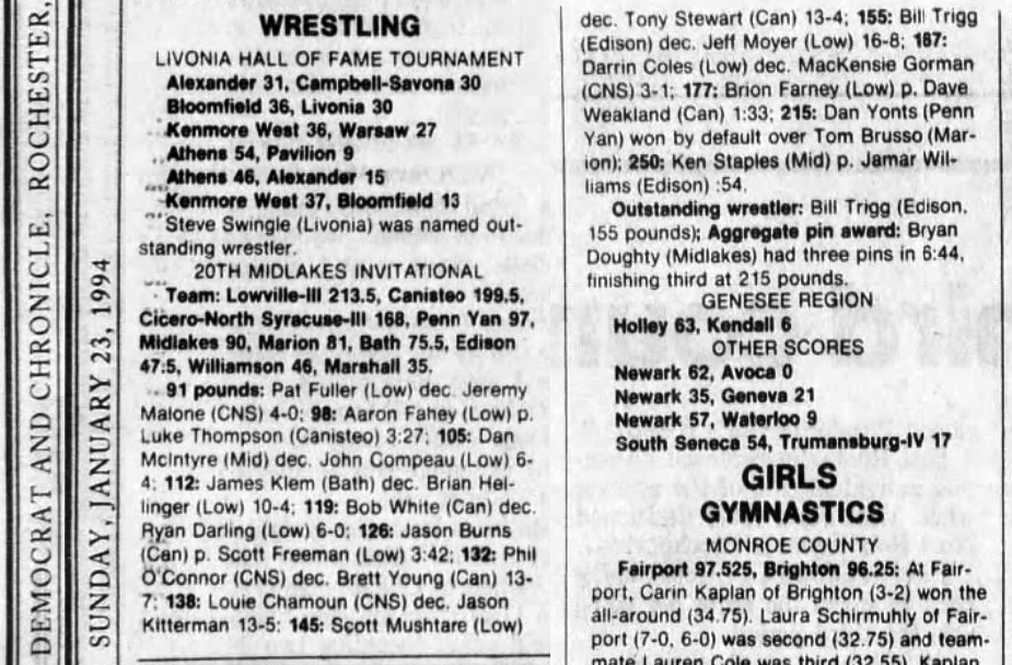 Livonia Hall of Fame Tournament