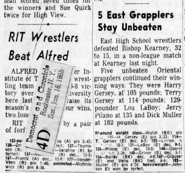 5 East Grapplers Stay Unbeaten
