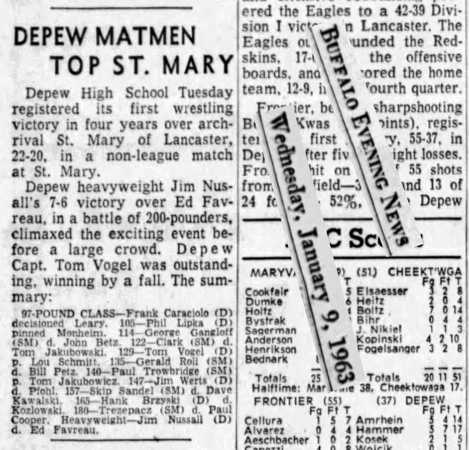 Depew Matmen Top St. Mary
