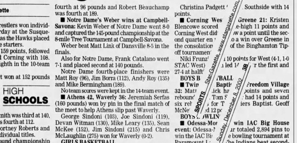 Notre Dame's Weber wins at Campbell Savona