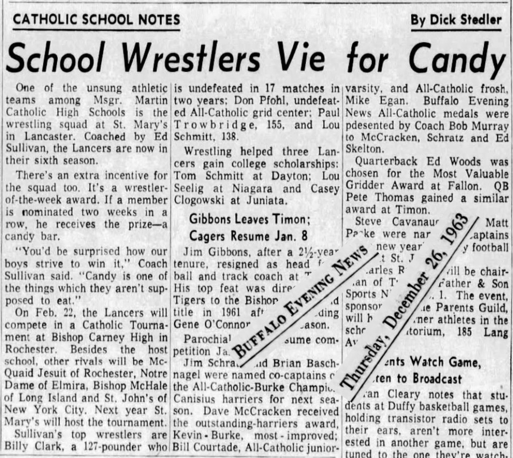 School Wrestlers Vie for Candy