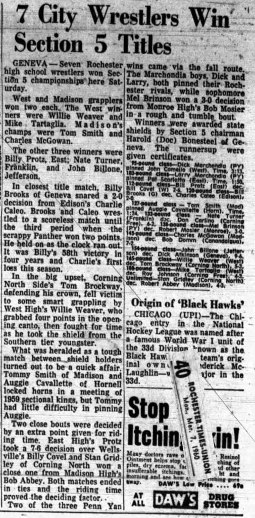 7 City Wrestlers Win Section 5 Titles