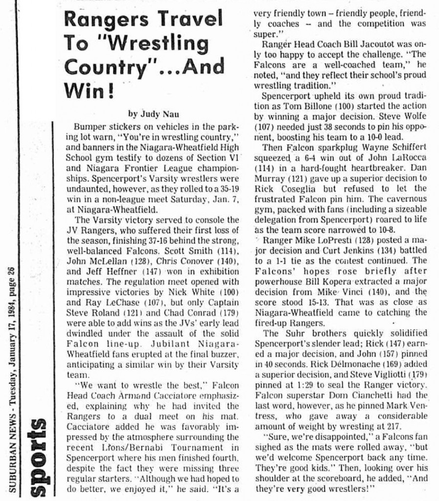 Rangers Travel To 'Wrestling Country' ...And Win!
