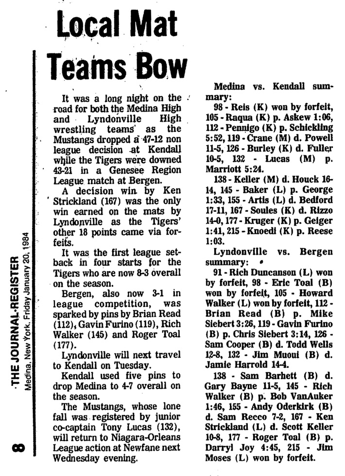 Local Mat Teams Bow