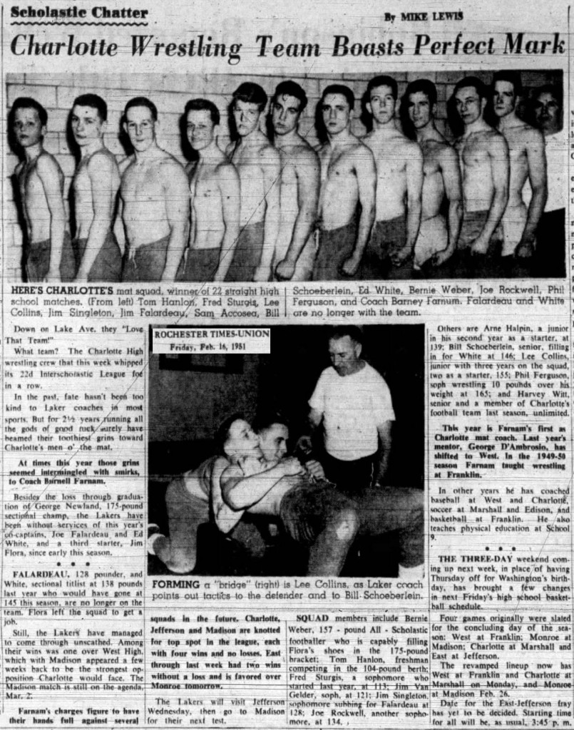 Charlotte Wrestling Team Boasts Perfect Mark