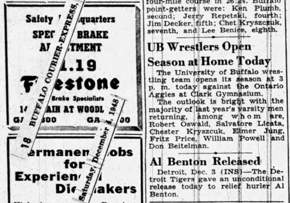 UB Wrestlers Open Season at Home Today