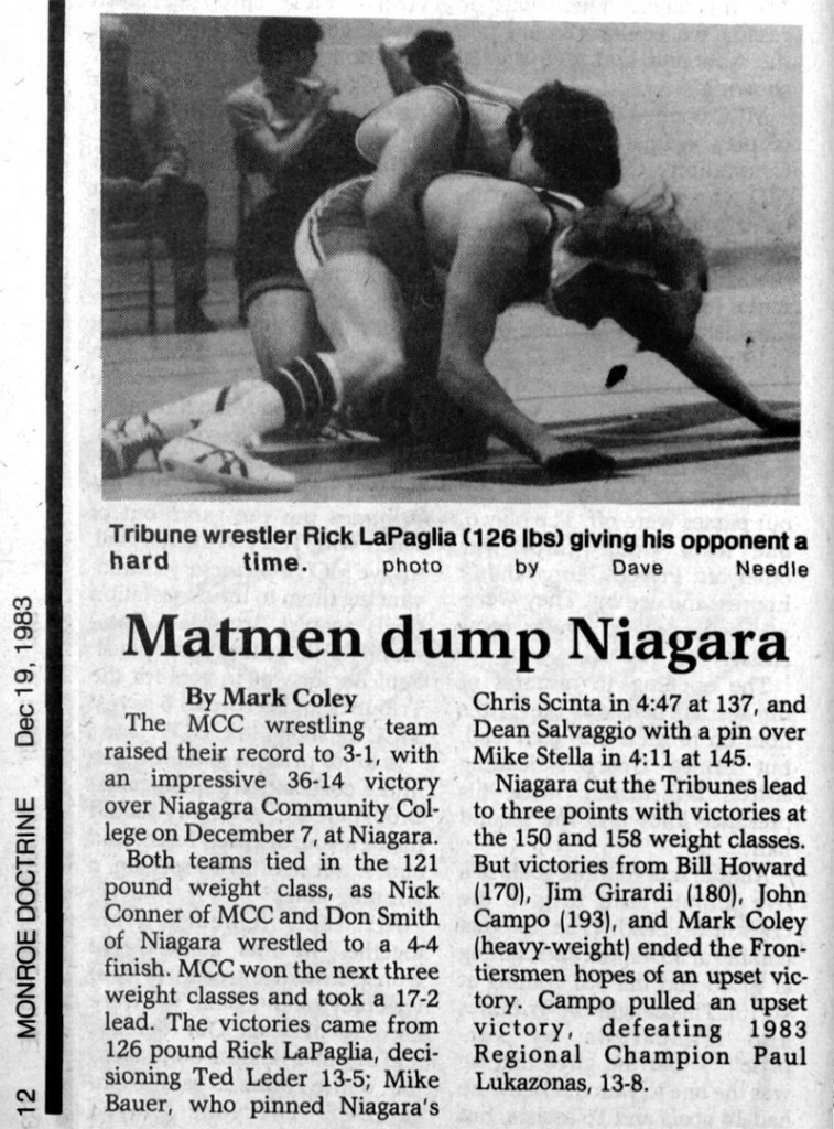 Monroe matmen dump Niagara