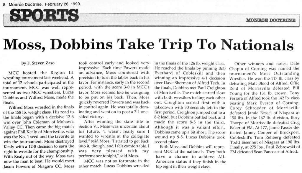 Moss, Dobbins Take Trip To Nationals