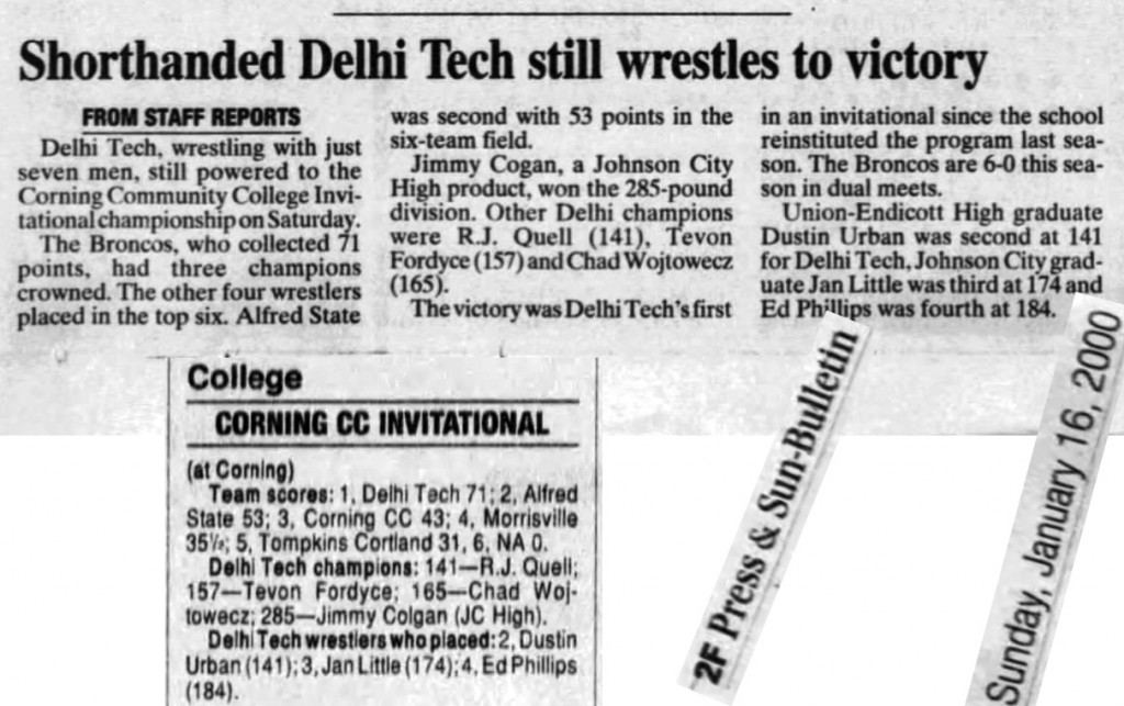 Shorthanded Delhi Tech still wrestles to victory