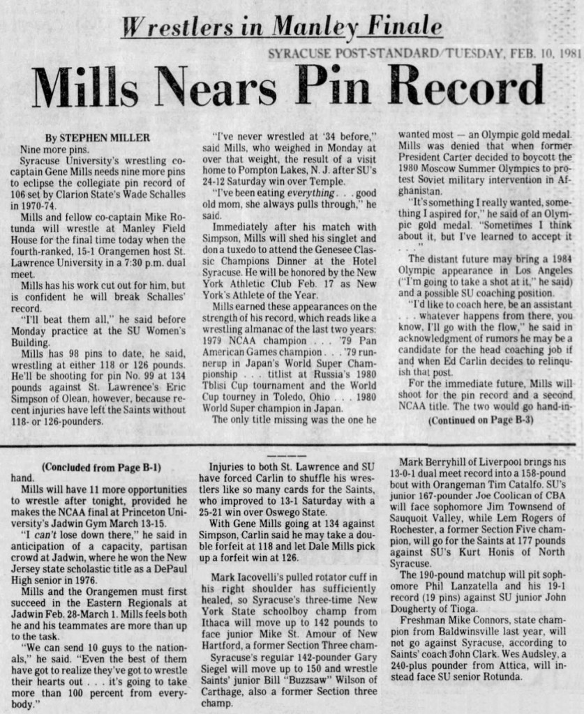 Mills Nears Pin Record (1/2)